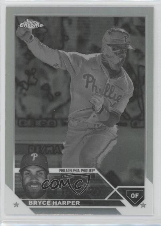2023 Topps Chrome Negative Refractor Bryce Harper #3 10zi