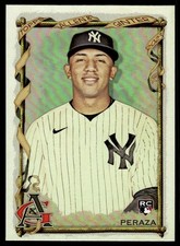 Oswald Peraza 2023 Allen & Ginter #183 Silver Portrait Yankees Baseball Card