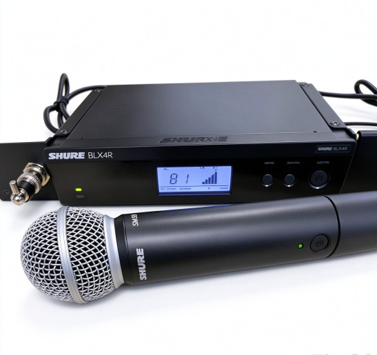 BLX4R H9 Wireless Rack Receiver w/ SM58 Handheld Mic, LCD, Black
