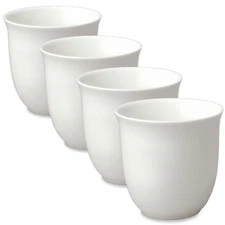FORLIFE Japanese Teacup (Set of 4), 6.5 oz., White