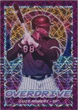 2021 Panini Prizm Luis Robert Chicago White Sox Overdrive Purple Velocity