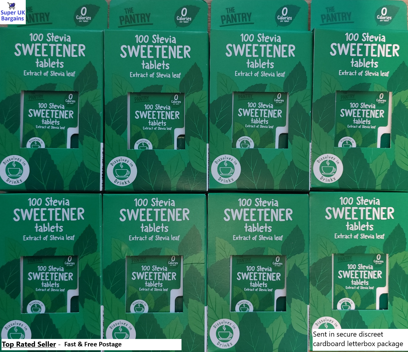 800 Stevia Sweetener Tablets - Zero Calories Diet Weight Loss Sugar Alternative