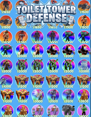 #ad ALL TOILET TOWER DEFENSE TTD CHOOSE YOUR OWN $1.95