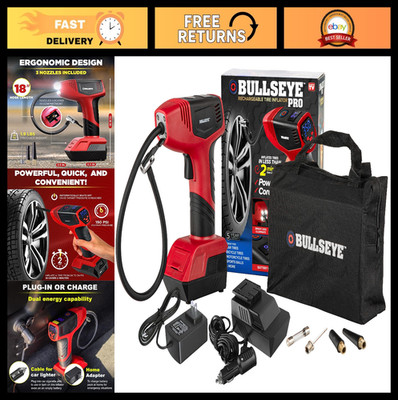 Portable Air Compressor Tire Inflator 150PSI - Rechargeable 12V DC Pump with Gau