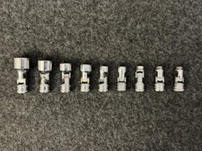 Snap-on Tmusm 9pc 14 Drive Metric 6-point Universal Swivel Socket Set Usa