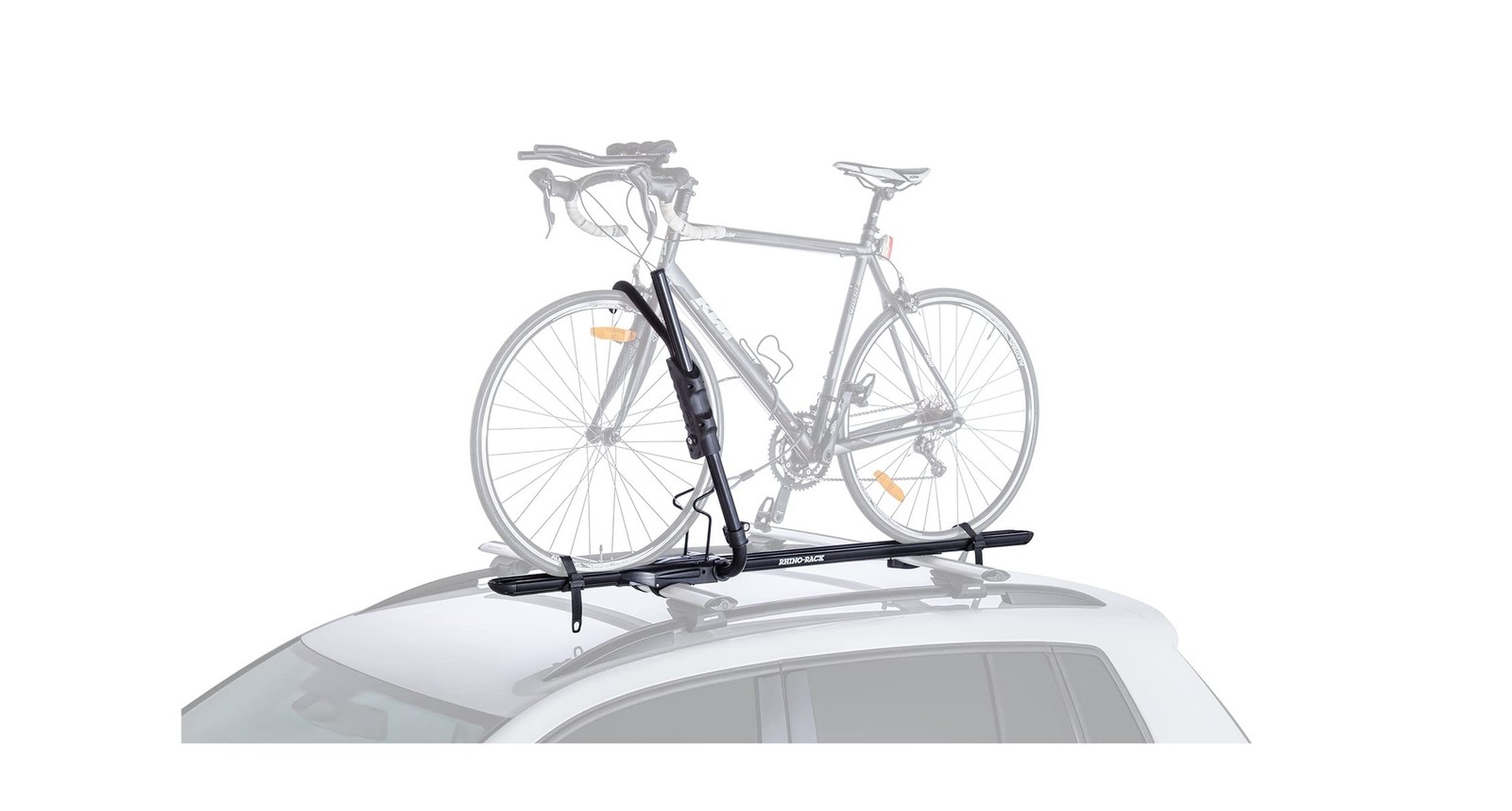 Rhino Rack Bike Roof Rack for Most Bikes, Secure Ratcheting 