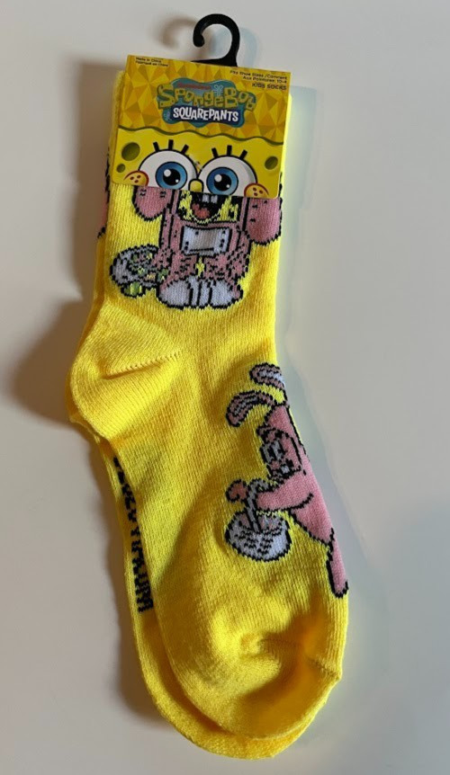NEW! NICKELODEON ~ SPONGEBOB SQUAREPANTS ~ EASTER SOCKS ~ KID SHOE SIZE 10-4