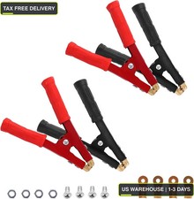 4pcs Battery Jumper Cable Clamps 2 Colors Heavy Duty Car Battery Charger Clamps