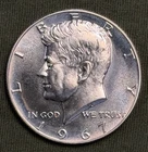 Silver 1967 SMS Silver Kennedy Half Dollar- FREE SHIPPING