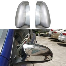 Chrome Rearview Mirror Side Cover Trim Fit For 12-18 Toyota Yaris 14 Vios Vitz