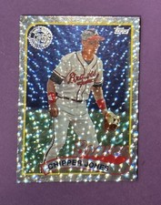Topps Chipper Jones Atlanta Braves Silver Refractor 2024 Series 1 Card #89B-76