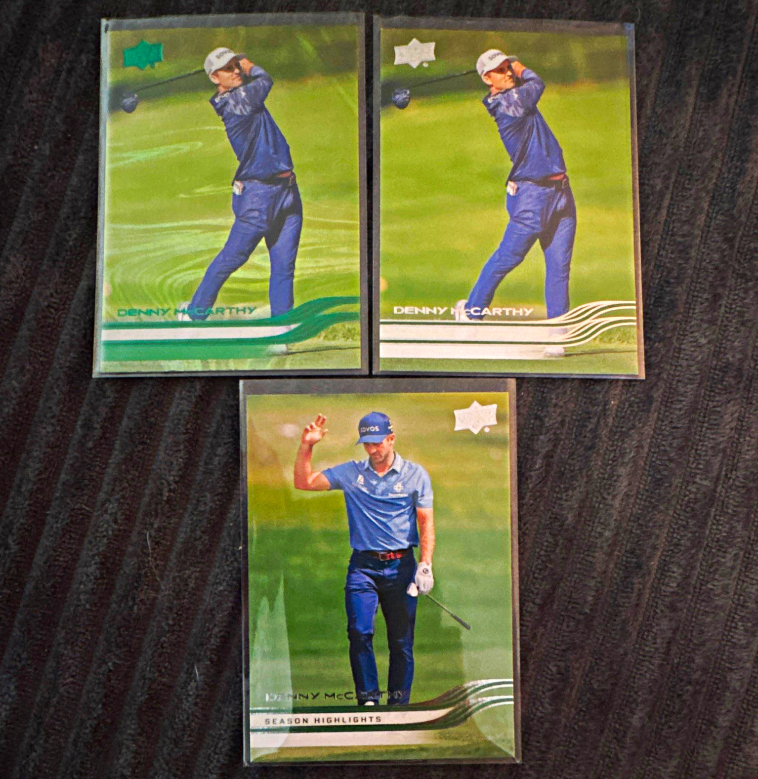 2026 Upper Deck Golf Denny McCarthy Lot (3) #19 #54 with green parallel 
