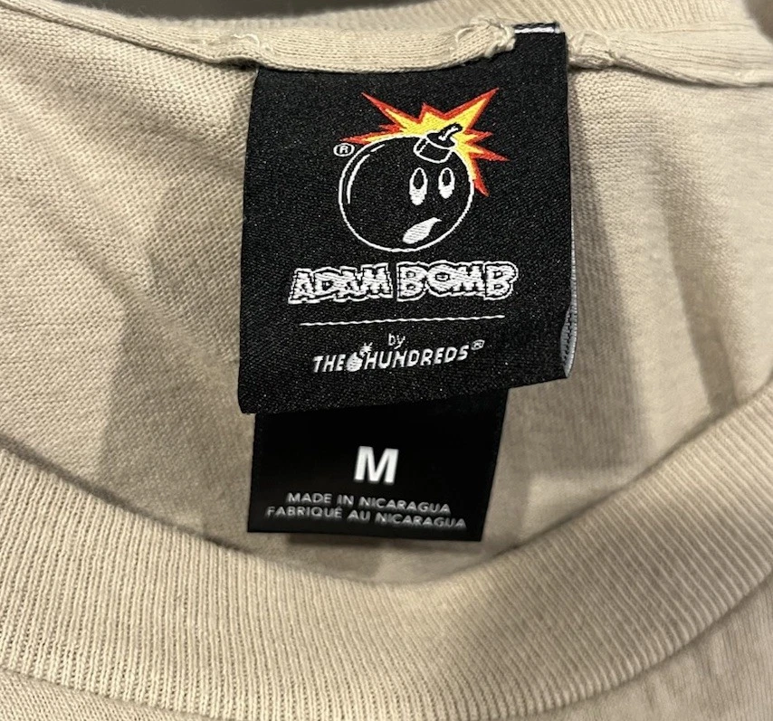 Adam Bomb By The Hundreds Beige T Shirt Size Medium - Image 3 of 3