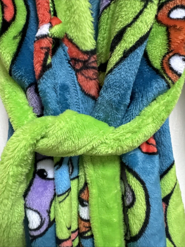 Bata de baño Teenage Mutant Ninja Turtles grande 12/14 pijama con capucha nueva con etiquetas Foto 3 de 4