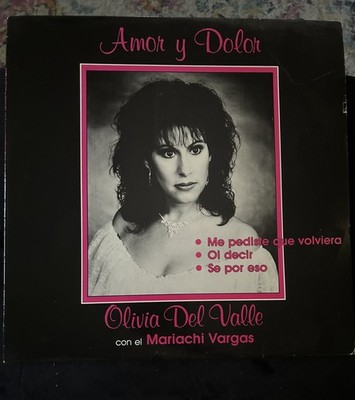 Olivia Del Valle con el Mariachi Vargas ''Amor y Dolor'' Vinyl Record LP