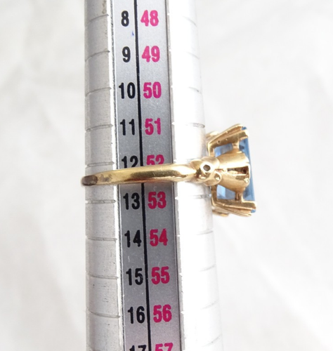 14K Yellow Gold Ring With Blue Stone / Scrap or Not / BE66513_yg - Picture 6 of 23