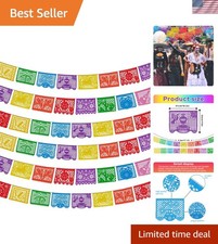6 Packs 108 Ft Fiesta Party Decorations Mexican Party Banners Papel Picado Ba...