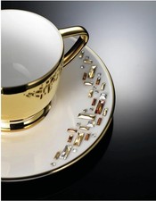 Prouna Diana Gold Collection. Hand Painted 24k Gold with Swarovski Crystals