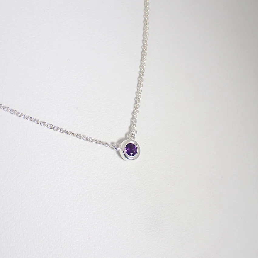 [Usado] Collar de amatista TIFFANY/Tiffany 925 por yarda/j100-5 Foto 4 de 4