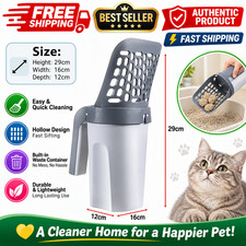 Cat Litter Scooper with Trash Container, Portable Litter Scoop Holder
