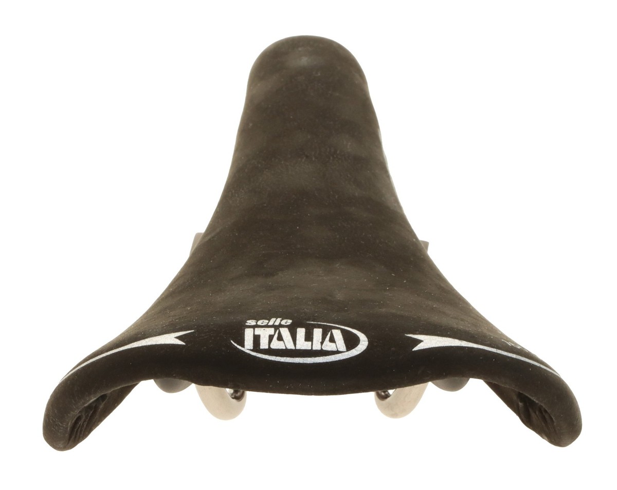 Selle Italia Flite TT Saddle Titanium Rails Suede Leather Black