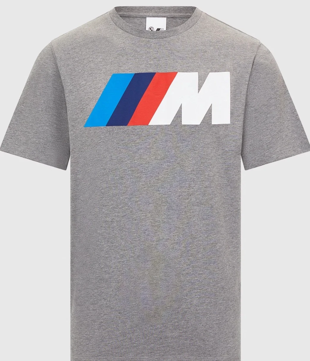 NEW GENUINE BMW M SPORT T-SHIRT UNISEX IN GREY LARGE 80145B5F5B3