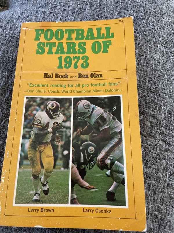 Vintage Football Stars Of 1973 - Paperback Book By Hal Bock, Ben Olan