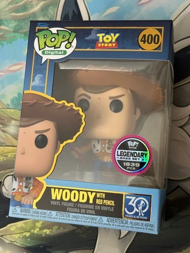 Funko Pop! Digital Toy Story Woody Red Pencil 400 – Legendary LE 1839 Pcs MINT