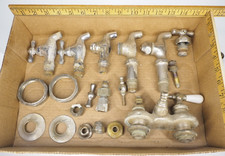 Antique chromed brass plumbing fixtures spiggot, faucet, valve
