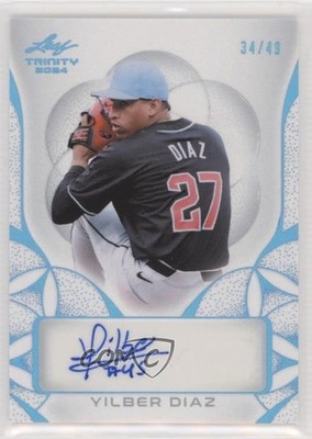 2024 Leaf Trinity Platinum /49 Yilber Diaz #BA-YD1 Auto 1l7v