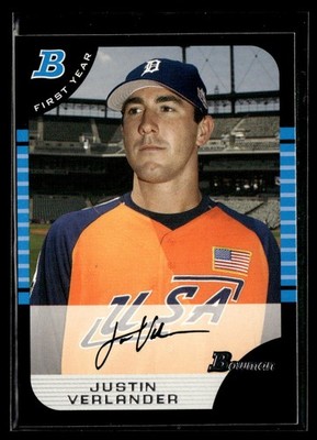 2005 Bowman Draft Picks & Prospects #BDP129 Justin Verlander RC 3703G