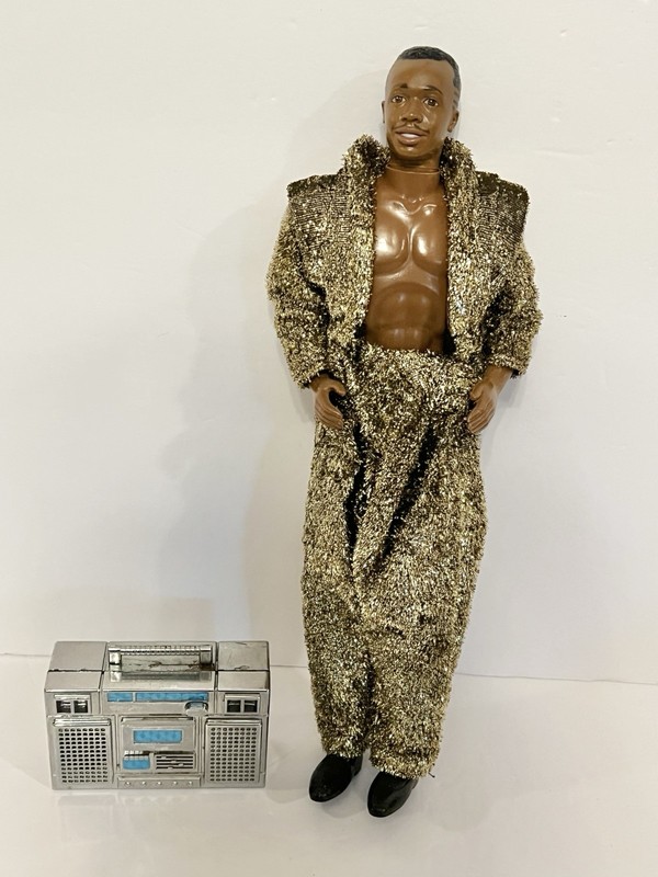 MC Hammer Vintage Barbie Doll 1990s Hammer Time Gold Outfit Hip Hop w/ Boombox