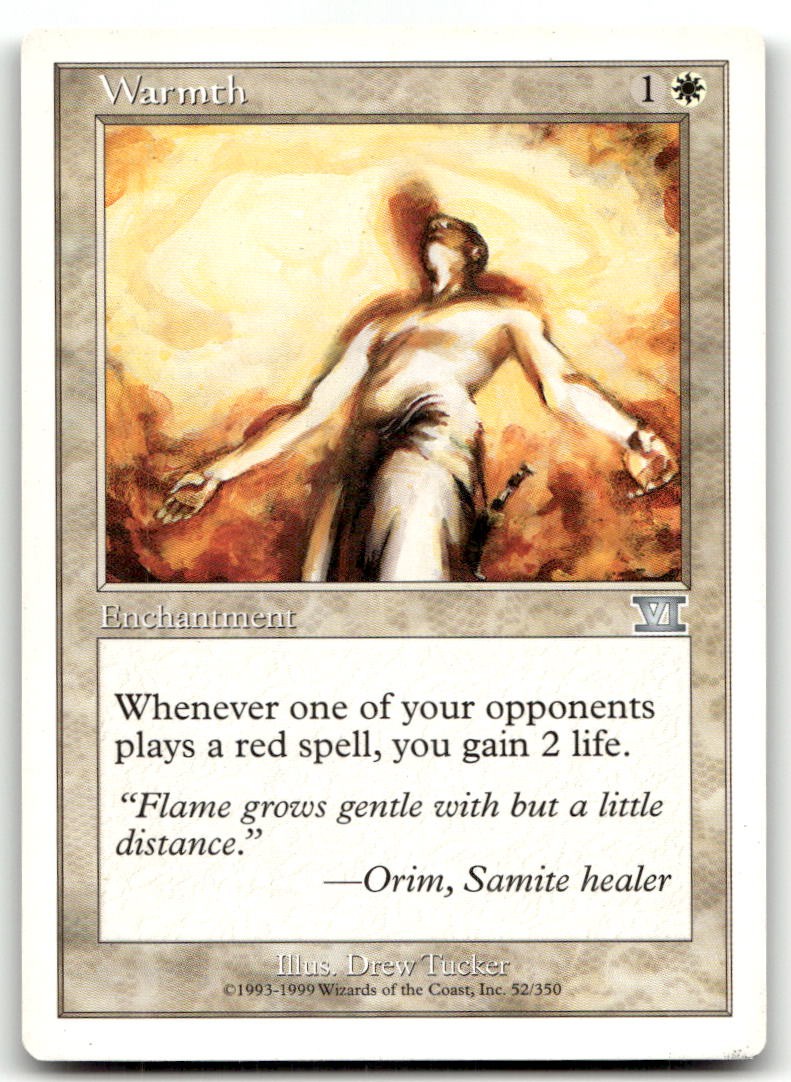 Warmth #52 (MP) Classic Sixth Edition 6ED Magic MTG