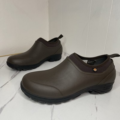 BOGS Sauvie Slip On 72207-249 Mens 9 Waterproof Garden Shoes Dark Brown