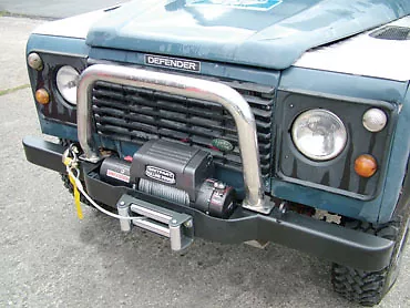 Land rover defender winch bumper deals