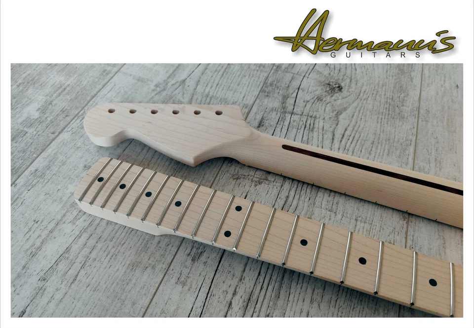 ST One Piece Canadian Maple Replacement Neck, Unfinished, 21 Frets - Bild 2 von 4