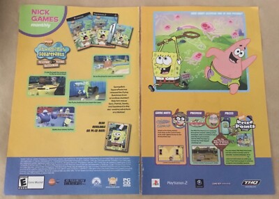 Spongebob Squarepants Revenge Flying Dutchman Print Ad 2002 video game ...