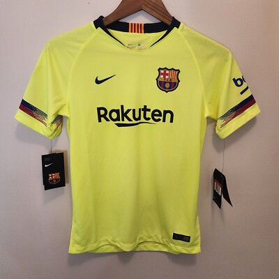 FC Barcelona Nike 2018 2019 Away Yellow Neon Soccer Jersey