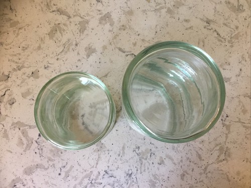 "Bambusförmige recycelte Glasvasen Zweier-Set 8 5/8"" x 3,5"" & 6"" x 3,5" - Bild 6 von 7