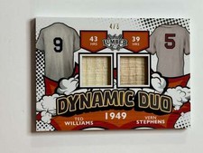 2024 Leaf Lumber Dynamic Duo Dual Bat Relic Ted Williams Vern Stephens 4/5