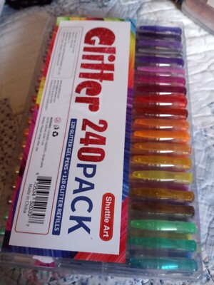 240 Pack Glitter Gel Pens, 120 Colors Glitter Gel Pen Set with 120 Refills 