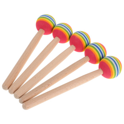 5Stk Hammermusikspielzeug Kinder Lollipop Trommelstock Musikinstrumente