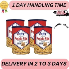 Utz Potato 🥔 Stix, Original 15 Oz. Canister Shoestring 🍟 Potato Sticks 4 Cans