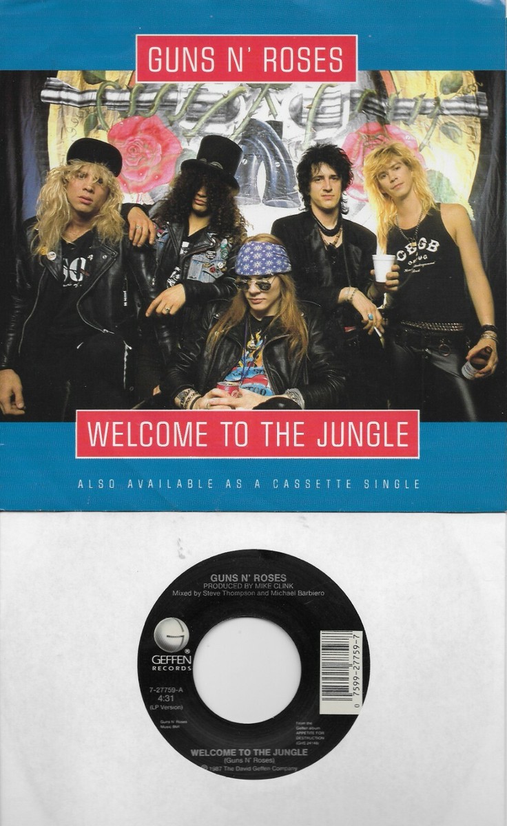 GUNS N' ROSES Welcome To The Jungle / Mr Brownstone 45 with