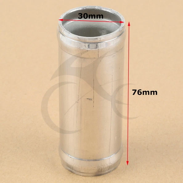 Alloy Aluminum Hose Adapter Joiner Pipe Connector Silicone 30mm 1 3/16" inch New - Image 2 of 3