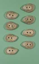 Set of 8 Hand Carved Vintage Antler Buttons