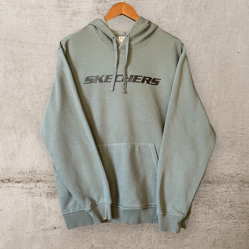 Sketchers Felpa con Cappuccio Uomo Taglia Verde Heritage Pullover Felpa in Pile TG/L - Foto 2 di 13