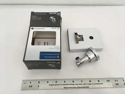 (1) NEW Glacier Bay Sebring Robe Hook - CHROME - BTH-003-118 (1004 987 128) (ob)