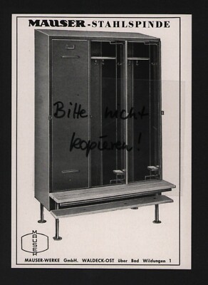 Waldeck East, Advertising 1960, Mauser-Werke GmbH Steel Locker
