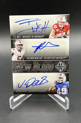 2017 Panini Majestic T.J. Watt RC McMillan Davis Triple Auto /99 STEELERS
